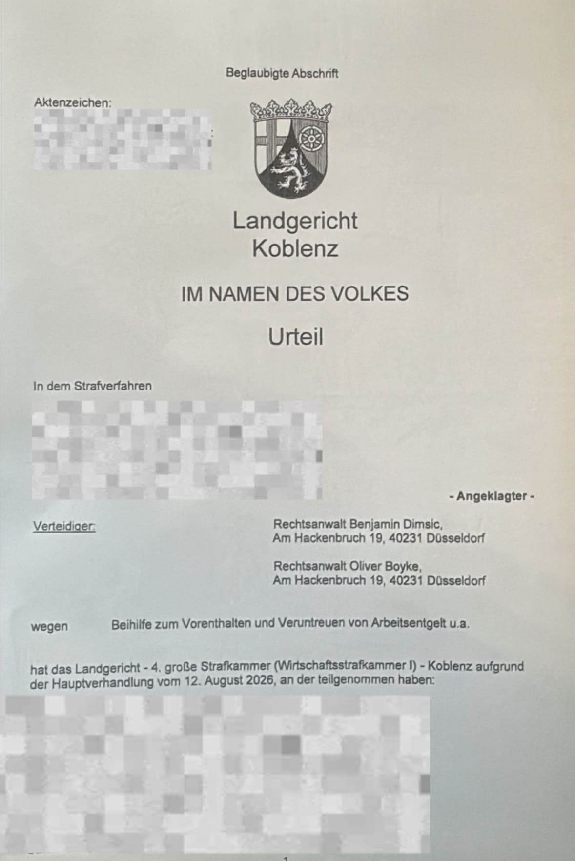 266 a StGB erfolgreiche Verteidigung