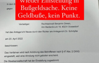 Neuss Bußgeldbescheid
