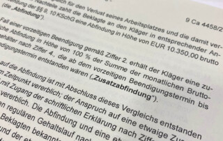 Abfindung Kündigungsschutz Gehalt