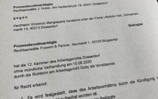 Arbeitsrecht Düsseldorf Rechtsanwalt