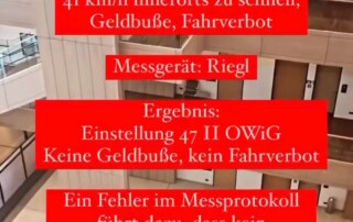 Riegl Bußgeldbescheid