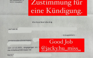 Zustimmung zur Kündigung