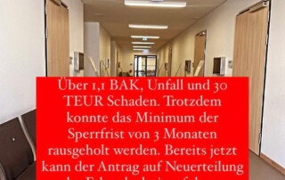 Alkohol am Steuer Sperrfrist Führerschein