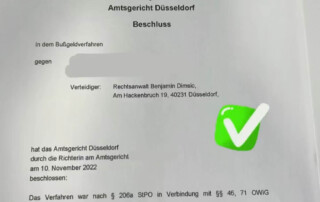 Düsseldorf Rechtsanwalt Bußgeld