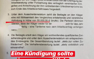 Abfindung Rechtsanwalt Düsseldorf Kündigung
