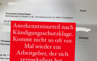 Kündigung Erfolg Arbeitsrecht Köln