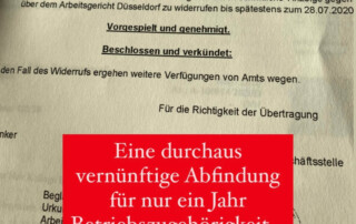 Abfindung nach Kündigung Arbeitsrecht