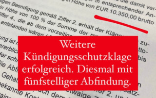 Kündigungsschutzklage Vergleich Abfindung