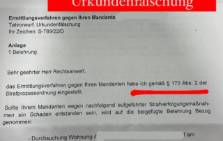 Anwalt Urkundenfälschung
