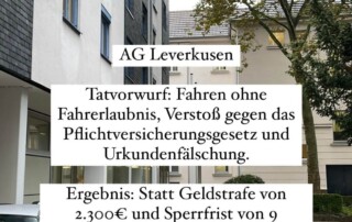 Fahren ohne Fahrerlaubnis Rechtsanwalt