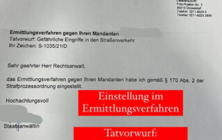 Gefährlicher Eingriff in den Straßenverkehr