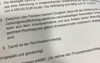 Abfindung Kündigung Anwalt für Arbeitsrecht
